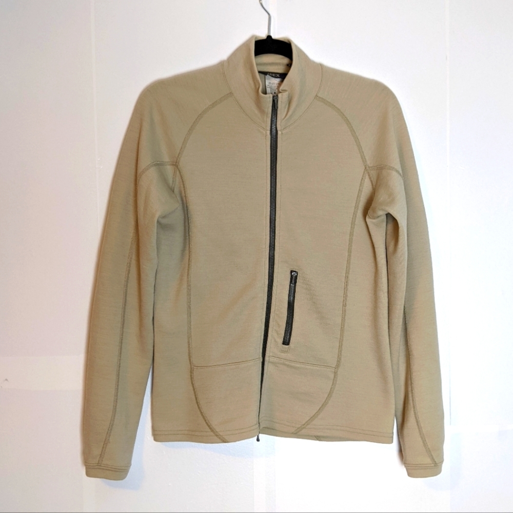 Ibex 100% Merino Wool Full Zip Jacket Size S